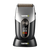 Electric shaver with digital display on a transparent background