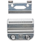 Metal clipper blade with visible brand logo on a transparent background