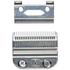 Metal clipper blade with visible brand logo on a transparent background