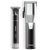 Hair trimmer set with black and silver design on a transparent background