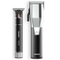 Hair trimmer set with black and silver design on a transparent background